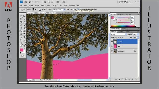 Photoshop CS4 Tutorial - Creating Selections - Part 8, Background Eraser Tool смотреть онлайн
