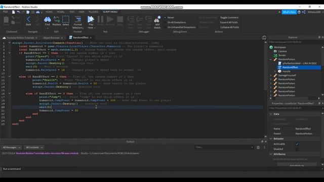 Random Effect Potion [Roblox Studio Tutorial] смотреть онлайн
