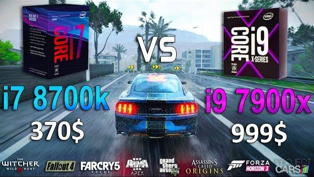 i9 7900x vs i7 8700k Test in 8 Games смотреть онлайн