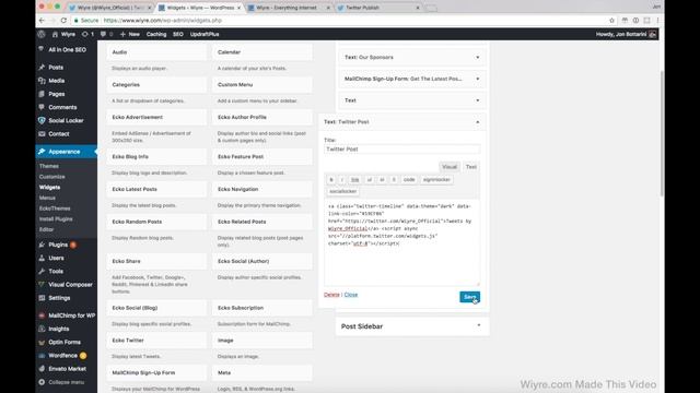 Tutorial: How to Embed Twitter Tweets and Timelines on your Wordpress Website (2017 Edition) смотреть онлайн