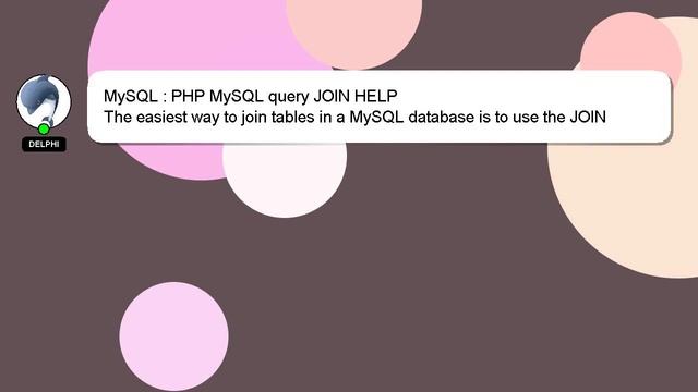 MySQL : PHP MySQL query JOIN HELP смотреть онлайн
