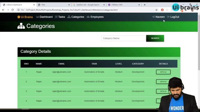 Dashboard Website Development Part 3 Using HTML , CSS , Bootstrap | Ui Brains | NAVEEN SAGGAM смотреть онлайн