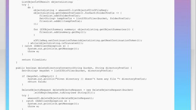 Delete a folder and its content AWS S3 java смотреть онлайн