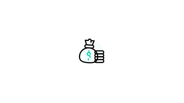 Money bag icon Lottie JSON animation смотреть онлайн