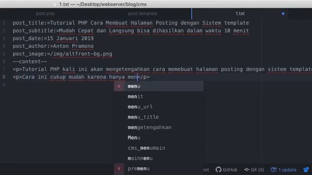 Membuat Posting Blog dengan Sistem Template dengan PHP смотреть онлайн