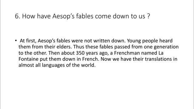 Class 6 English Lesson 4 1 Aesop s Fables Part 02 смотреть онлайн