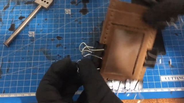 Визитница из кожи/leather business card holder смотреть онлайн
