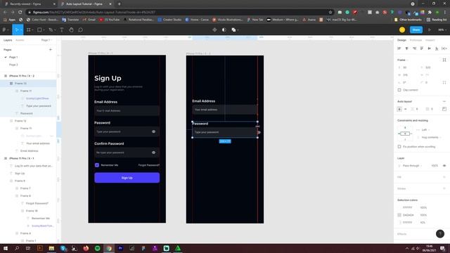 Tutorial Auto Layout Figma - Signup Form смотреть онлайн