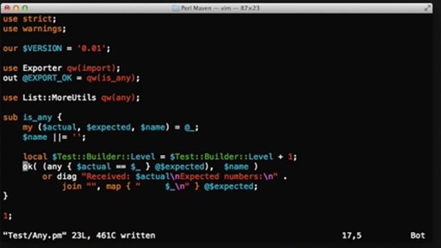 Create a test module in Perl for the is_any function смотреть онлайн