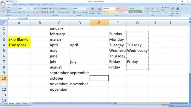 How to use Skip Banks & Transpose in excel | Skip Banks and Transpose in excel - Hindi смотреть онлайн
