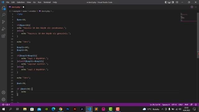05- Php Dersleri - Üçlü Karşılaştırma (if - elseif - else) смотреть онлайн