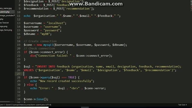 HTML PHP Support survey / feedback form part 5 last video Complete source code || by Techies Time смотреть онлайн