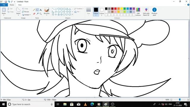 How to draw basic anime paint | basic anime drawing turorial | ms paint смотреть онлайн