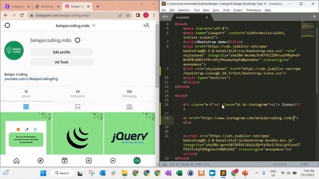 Belajar Bootstrap 5 - Icons смотреть онлайн