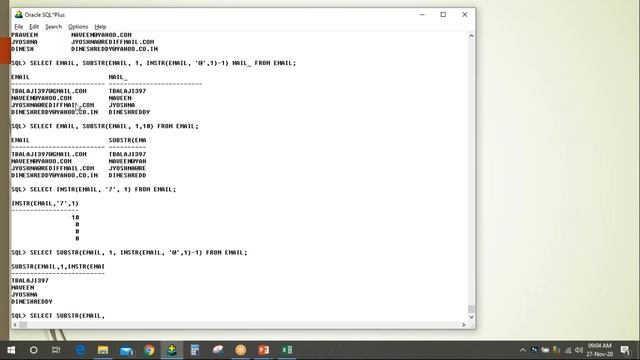 SQL Functions, INSTR and SUBSTR | SQL | Structure Query language | SkillBout смотреть онлайн
