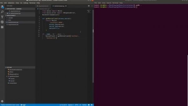 Python Minio Docker Tutorial (Minio SDK) on Ubuntu 18.04