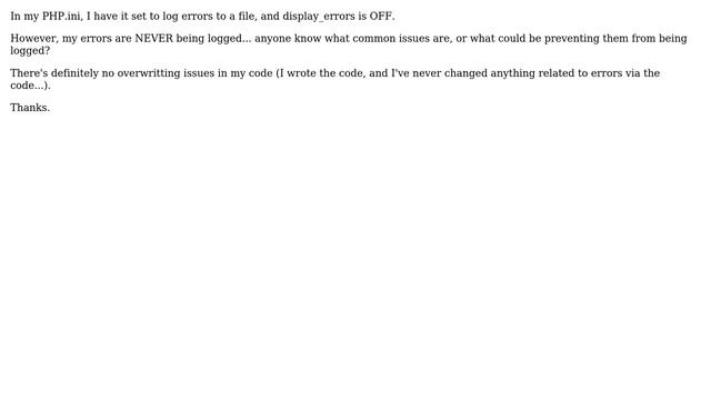 DevOps & SysAdmins: PHP error logging to file, with display_errors OFF смотреть онлайн