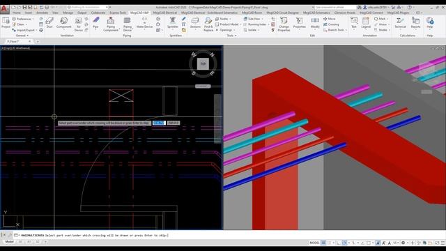 MagiCAD 2020 UR-2 for AutoCAD / Perform multiple crossings simultaneously смотреть онлайн