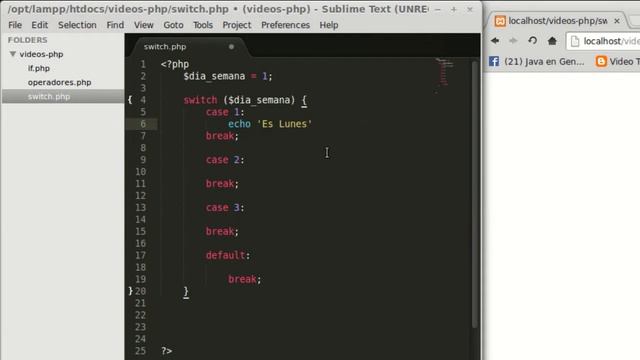 12 - PHP Sentencia de Control Switch смотреть онлайн