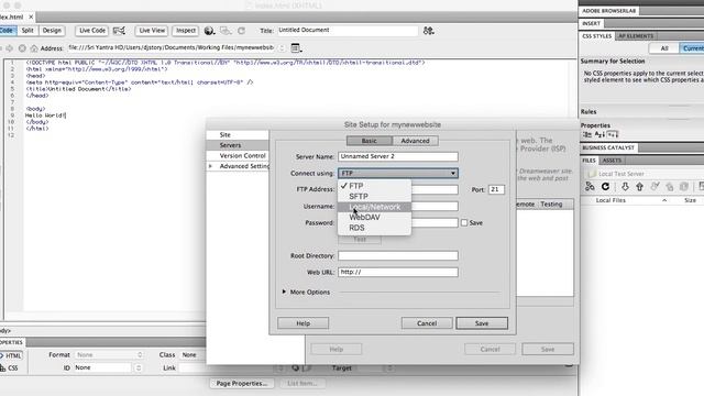 Dreamweaver Test Server on Mac OS X Using MAMP смотреть онлайн