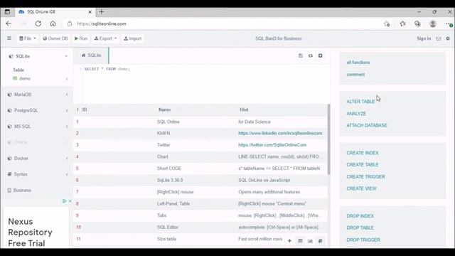 Introduction to sqliteonline.com смотреть онлайн
