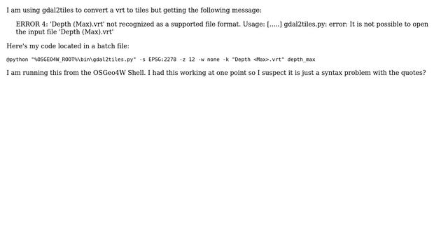 GIS: gdal2tiles Can Not Open Input File смотреть онлайн