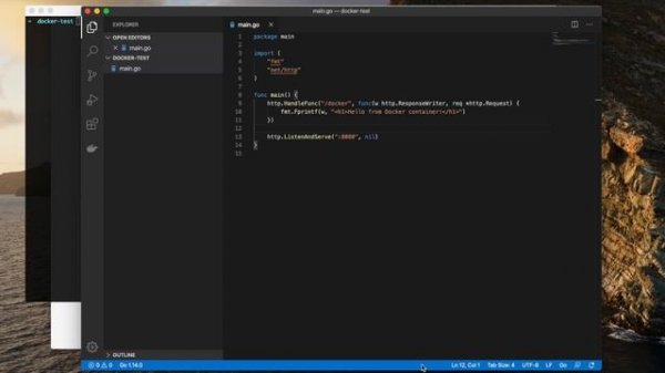 Основы Docker. Запускаем приложение на Golang в Docker контейнере.