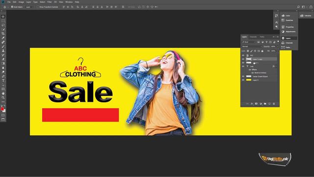 Learn Graphic Designing Lesson No 160 Designing Streamer Baner Part 2 смотреть онлайн