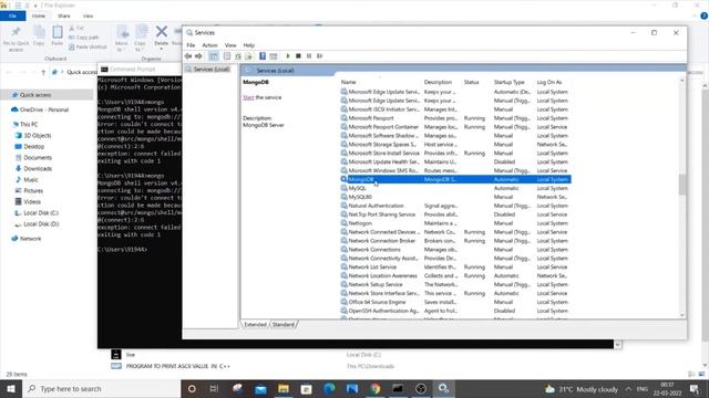 Error: Couldn't Connect To Server 127.0.0.1:27017, Connection Attempt Failed: SocketException SOLVE