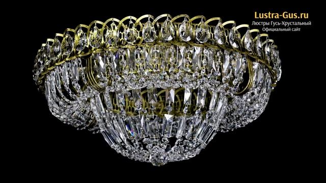 Хрустальная люстра «Кольцо Классика Пластинка под бронзу 600 мм» - Гусь-Хрустальный завод смотреть онлайн