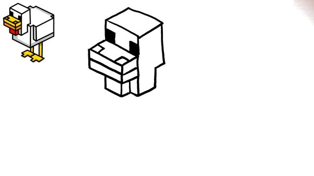 COMO DESENHAR GALINHA DO MINECRAFT ?| DESENHANDO MOBS DO MINECRAFT смотреть онлайн