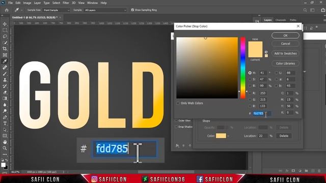 [ Text Effect ] SIMPLE GOLD EFEECT - PHOTOSHOP TUTORIAL смотреть онлайн