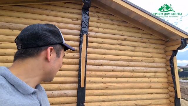 Трещины в срубе. Баня 6х8 из ОЦБ. СК Строим Дом Мечты. смотреть онлайн