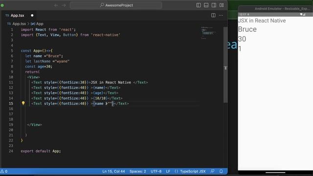 React Native tutorial #6 JSX | Javascript Extension смотреть онлайн