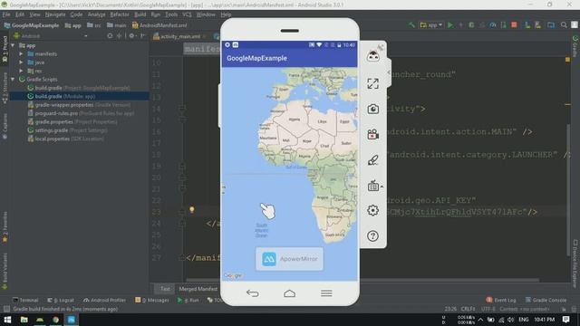 Integrate Google Map with our application using Android Studio - Kotlin смотреть онлайн