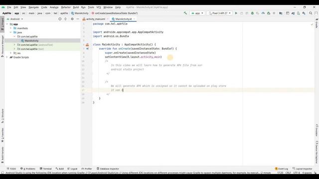 Generating APK file from Android Studio Project | Android Studio | Kotlin | смотреть онлайн