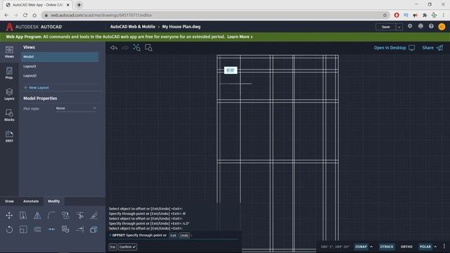 Draw Standard House Floor Plan in 6 Marhlas Plot.! AutoCAD Web App Series [Lecture 3] смотреть онлайн