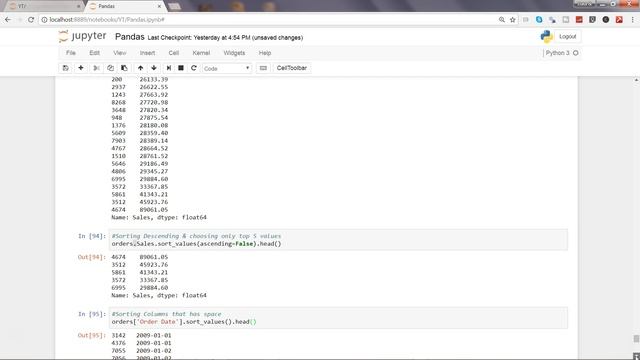 Pandas Sort DataFrame By Index | Pandas DataFrame Sort By Column | Pandas DataFrame Sort Example смотреть онлайн