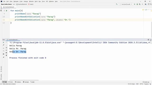 Kotlin Basics - Functions with Default Parameter and Named Argument смотреть онлайн