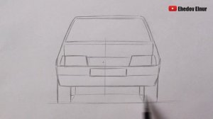 Как нарисовать машину ВАЗ 21099