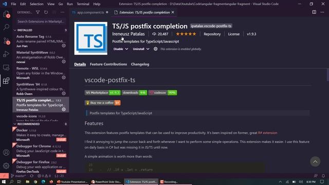 Visual Studio Code - Postfix JS/TS Completion смотреть онлайн