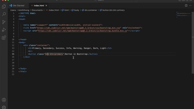 Basic Bootstrap Lesson 2: Bootstrap colors used with button смотреть онлайн