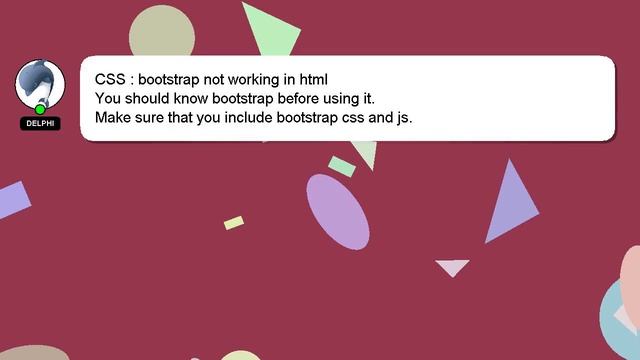 CSS : bootstrap not working in html смотреть онлайн