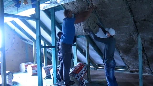Утеплення мансарди мінеральною ватою 100mm. Утепление мансарды смотреть онлайн