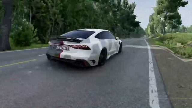 Audi RS7 crashed in BeamNG смотреть онлайн