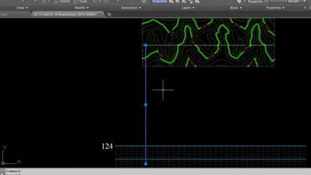 AutoCAD 2019 Tutorial about Road Design - Part 1 of 6 on Projection Lines смотреть онлайн