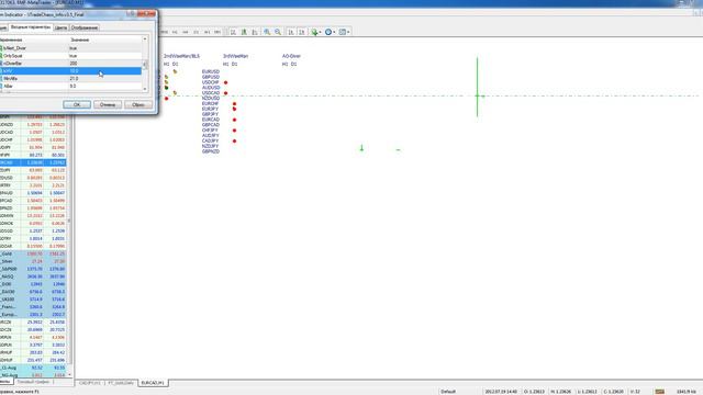 Настройки индикатора ItradeChaos-info