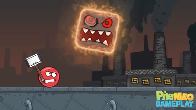 Red Ball 4 Animation | Red Ball Hero Vs Fire Boss & Evil Square