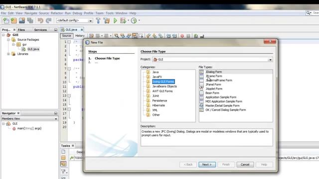 Creating a Java Swing GUI in NetBeans IDE смотреть онлайн