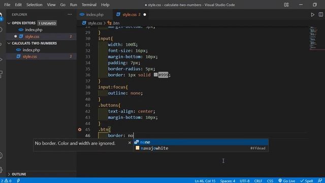 Calculate two numbers using HTML, CSS and PHP смотреть онлайн